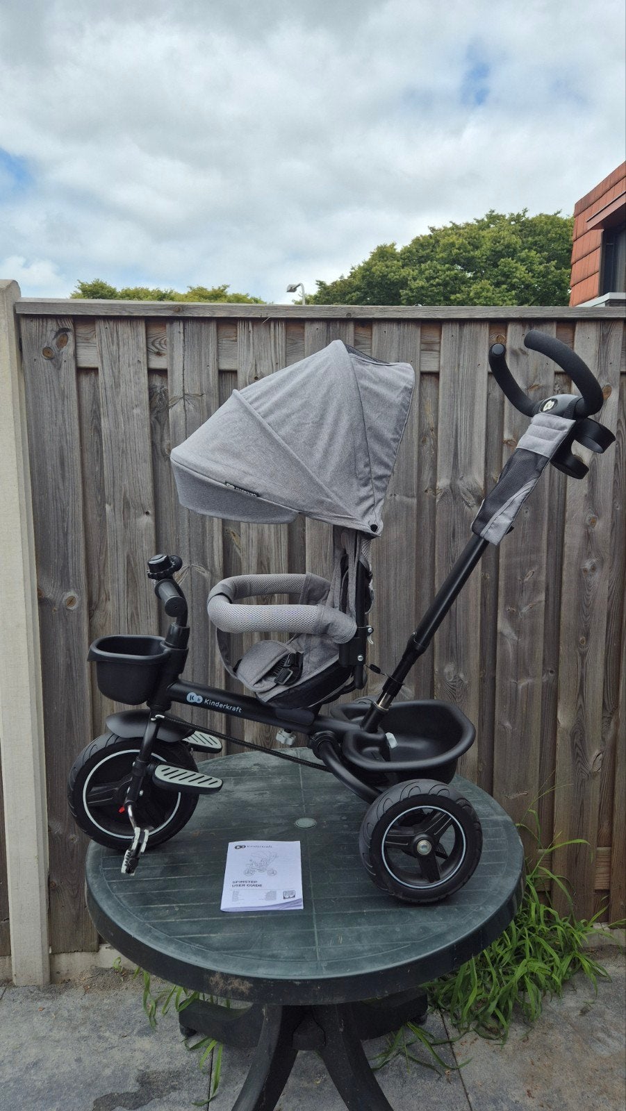 Kinderkraft Spinstep driewieler met duwstang en zonnekap, Ophalen, Zo goed als nieuw, Kinderkraft, Duwstang