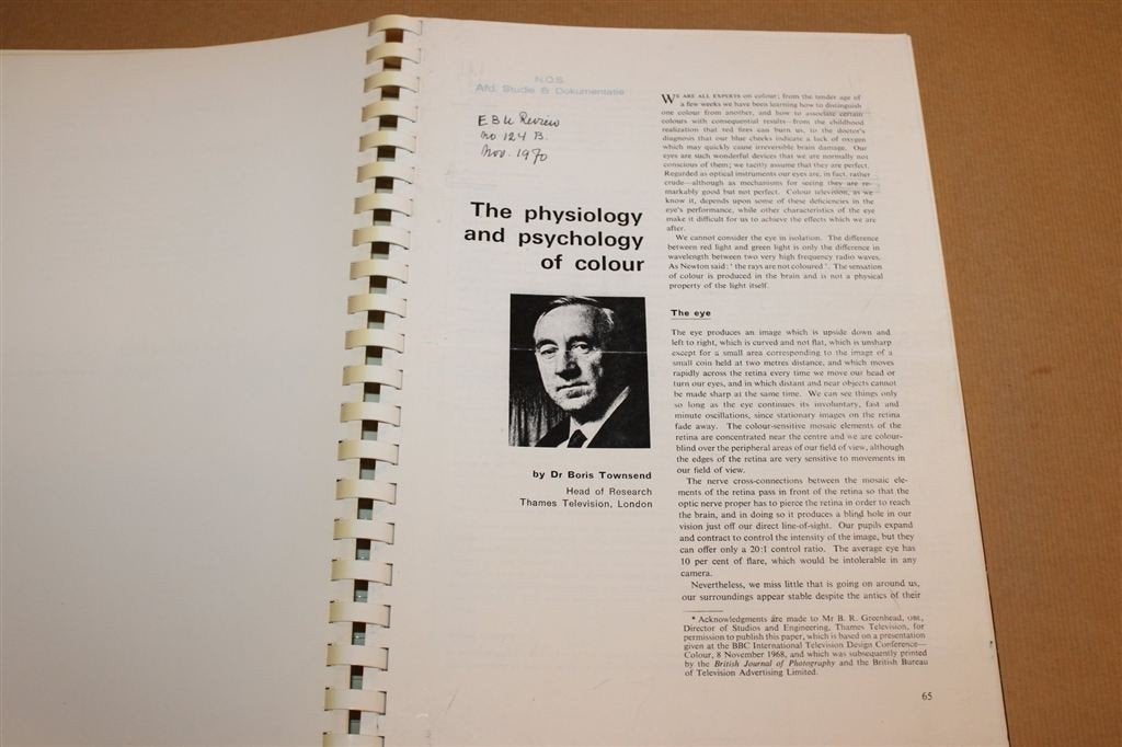 Colour — Kleurperceptie, TV en Sveriges Radio 1970-81, Ophalen of Verzenden, Gelezen