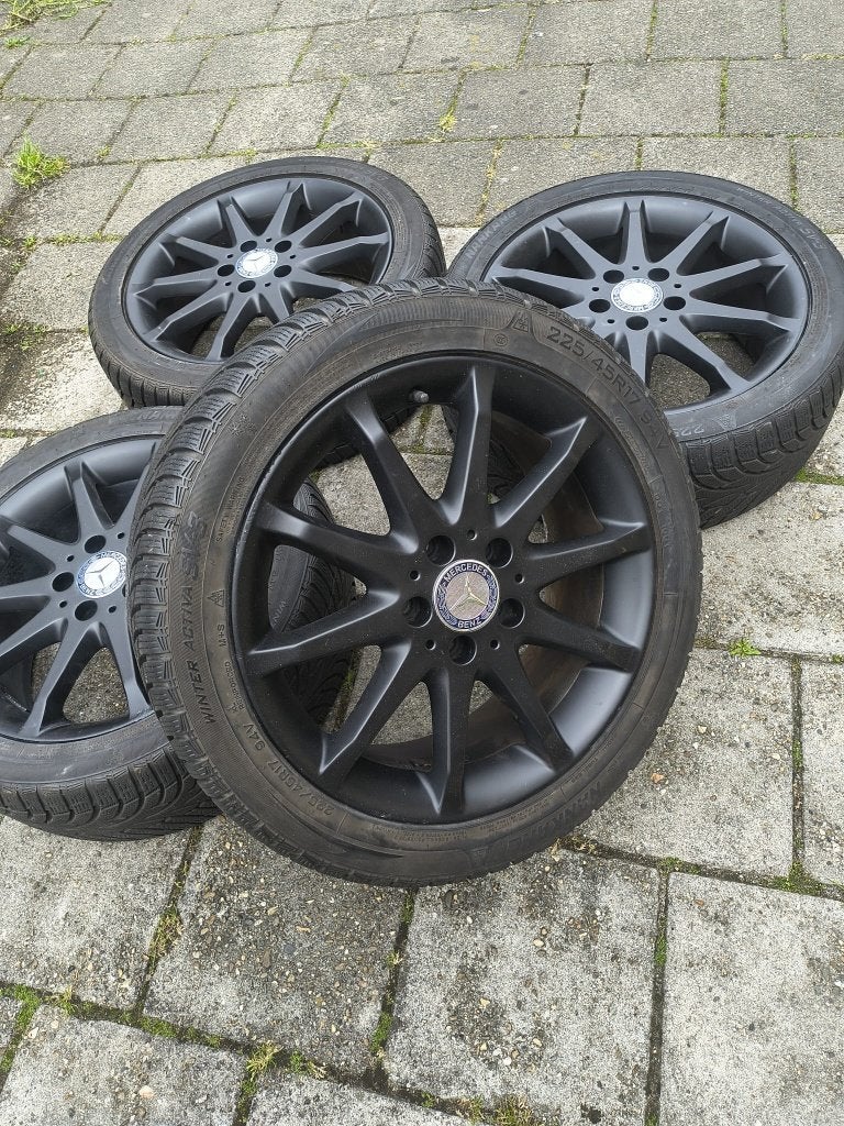 Mercedes Winterset 5x112 Mercedes velgen a b c klasse 17inch, Ophalen, Nieuw