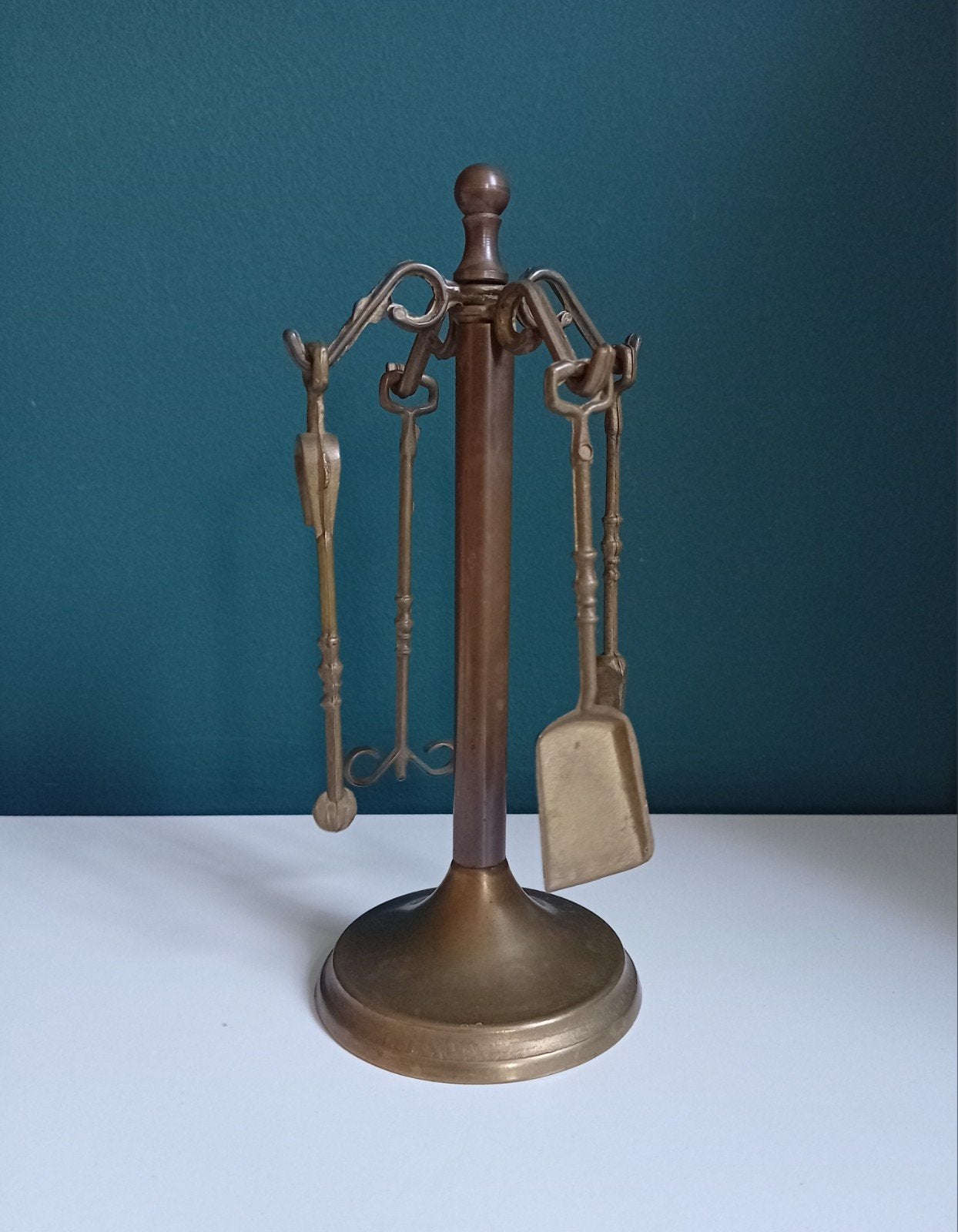 Vintage messing miniatuur haardset, Antiek en Kunst, Ophalen of Verzenden