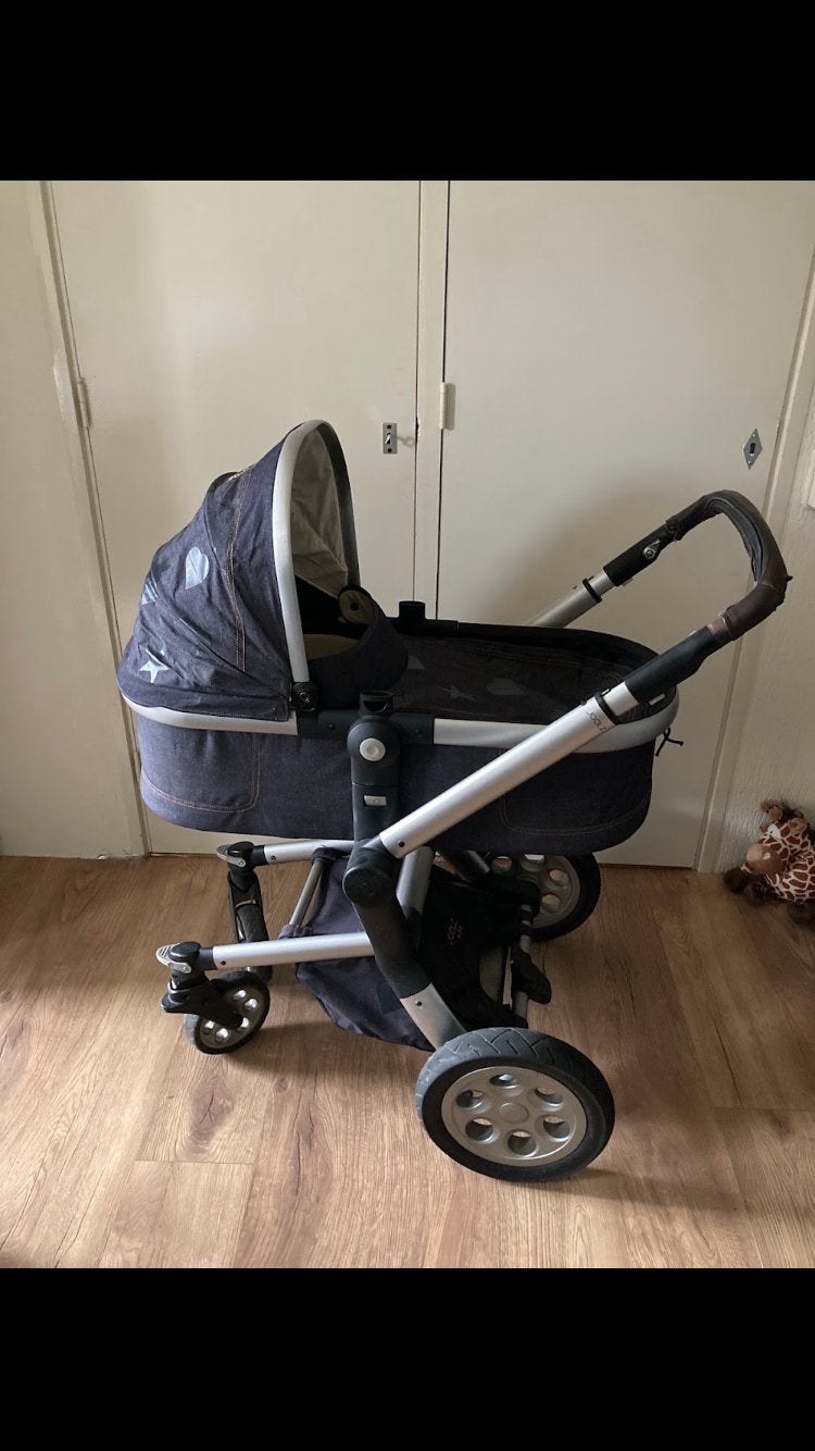 Joolz Day kinderwagen met reiswieg - denim, Kinderen en Baby's, Overige merken, Gebruikt, Ophalen of Verzenden, Combiwagen