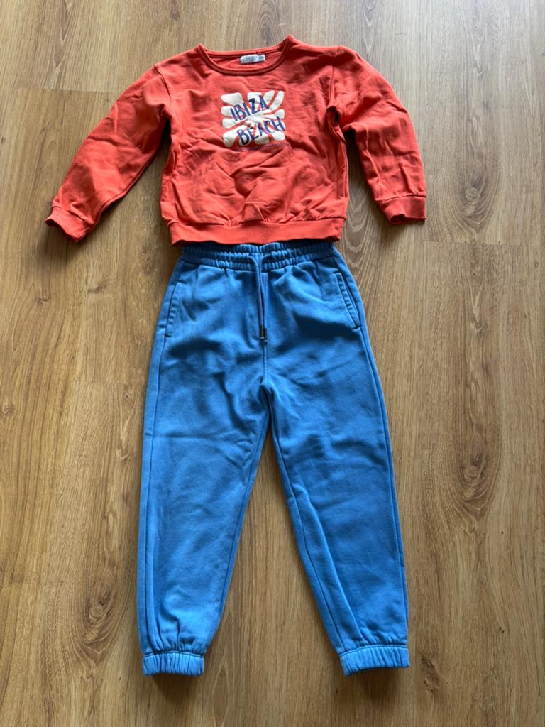 Set trui met joggingbroek maat 110/116, Ophalen, Zo goed als nieuw, Meisje, Trui of Vest