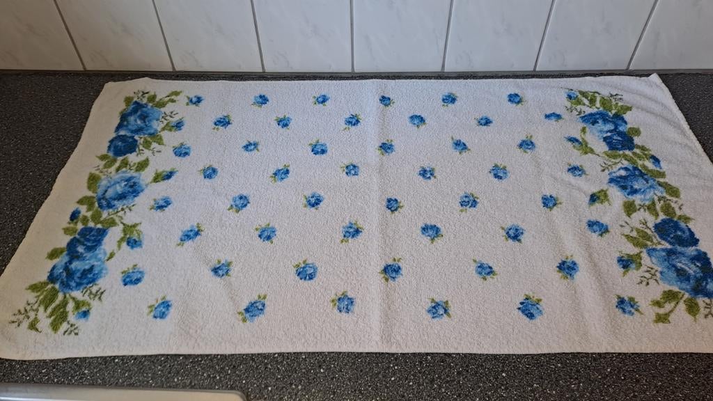 3 Vintage handdoeken 92x50 cm - De Haas & van Brero, Blauw, Handdoek, Onbekend, Ophalen of Verzenden