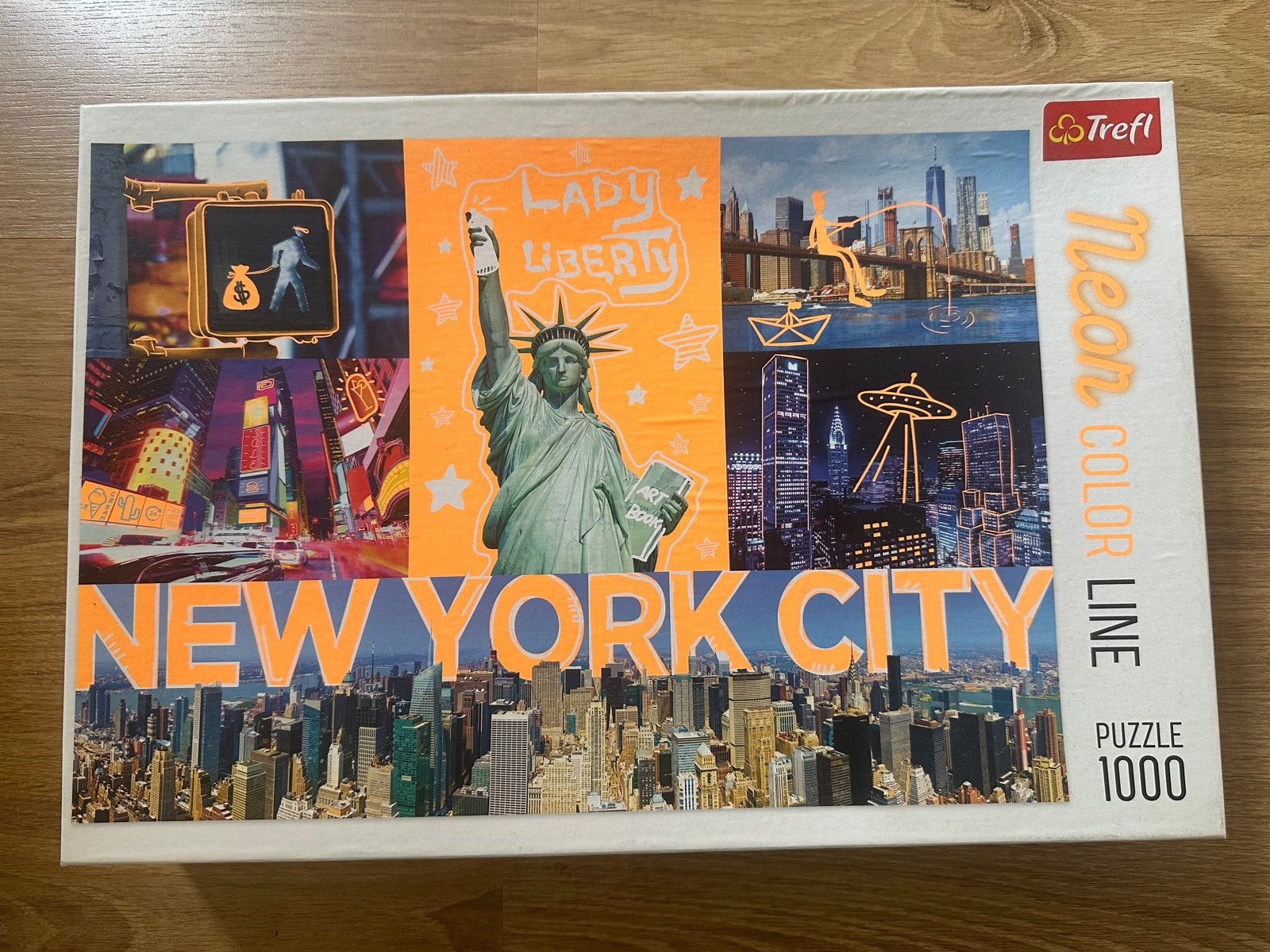 Trefl Neon Color Line New York City Puzzel 1000 stukjes, Ophalen, 500 t/m 1500 stukjes, Zo goed als nieuw, Legpuzzel
