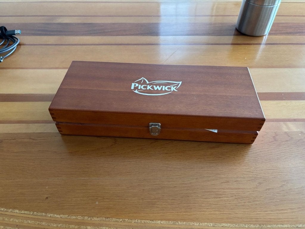 2 Pickwick theedozen - Houten theedoos met 6 vakken, Ophalen, Hout, Zo goed als nieuw, Theedoos
