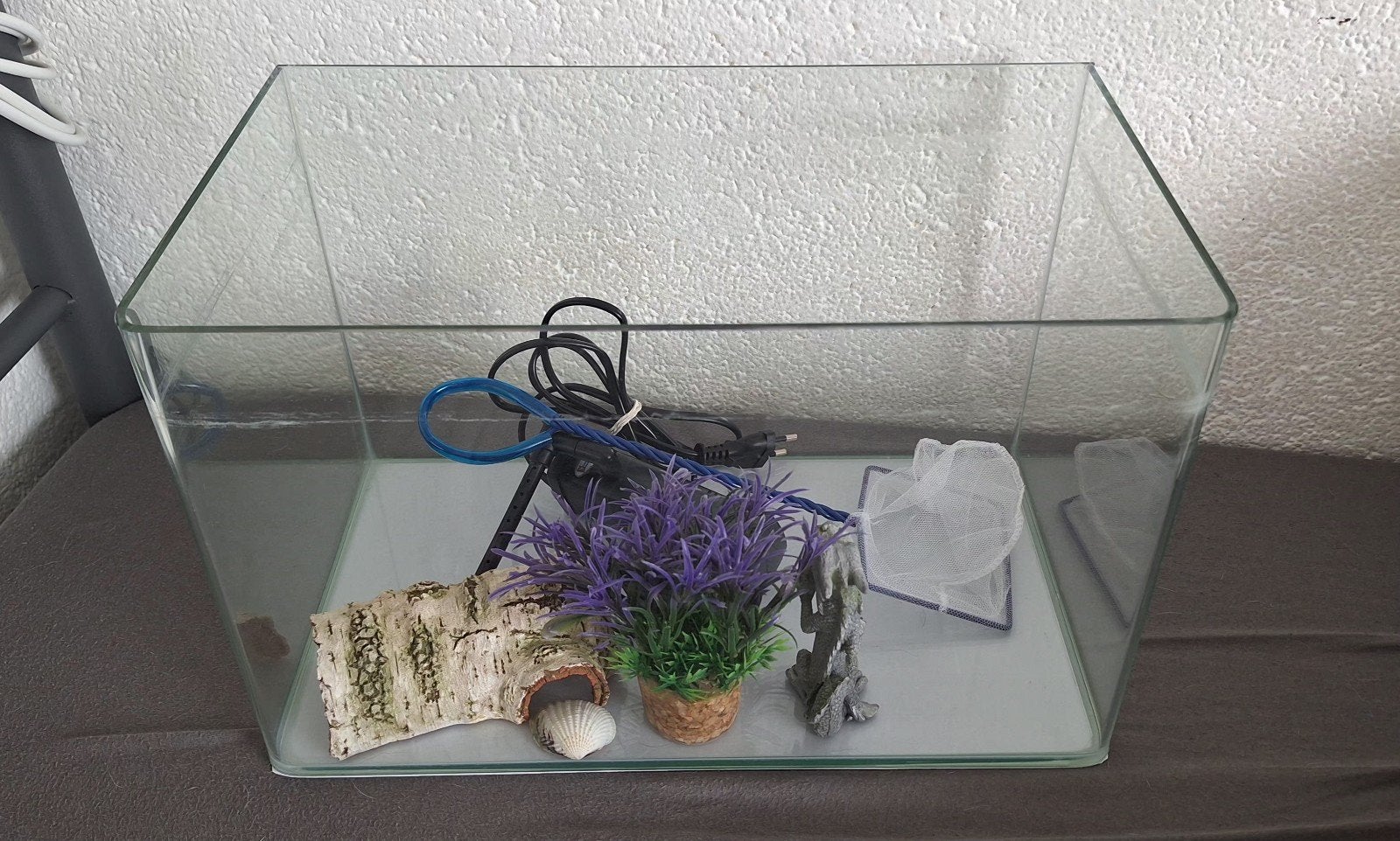 aquarium met toebehoren, Dieren en Toebehoren, Vissen | Aquaria en Toebehoren, Ophalen, Inclusief toebehoren, Gebruikt, Leeg aquarium