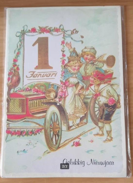 Gouda's Glorie vintage setje kerst en  nieuwjaarskaarten, Ophalen of Verzenden, Nieuw