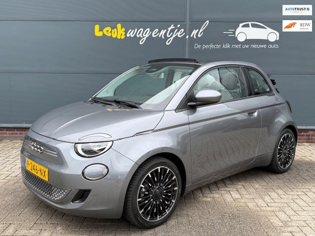 Fiat 500 C e Icon 42 kWh Cabrio *stoelverw *17 inch *NL auto, Auto's, Fiat, Bedrijf, Te koop, 500C, ABS, Airbags, Airconditioning