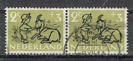 Nederland 1953 nr. 596 Kinderzegel met Geit in paar ALMELO, Verzenden, Gestempeld, Dier of Natuur