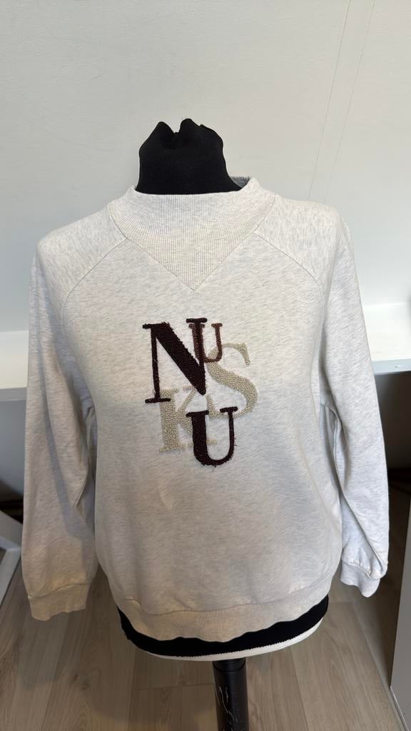 Nukus sweater katoen 36, Kleding | Dames, Truien en Vesten, Ophalen of Verzenden, Zo goed als nieuw, Maat 36 (S), Grijs