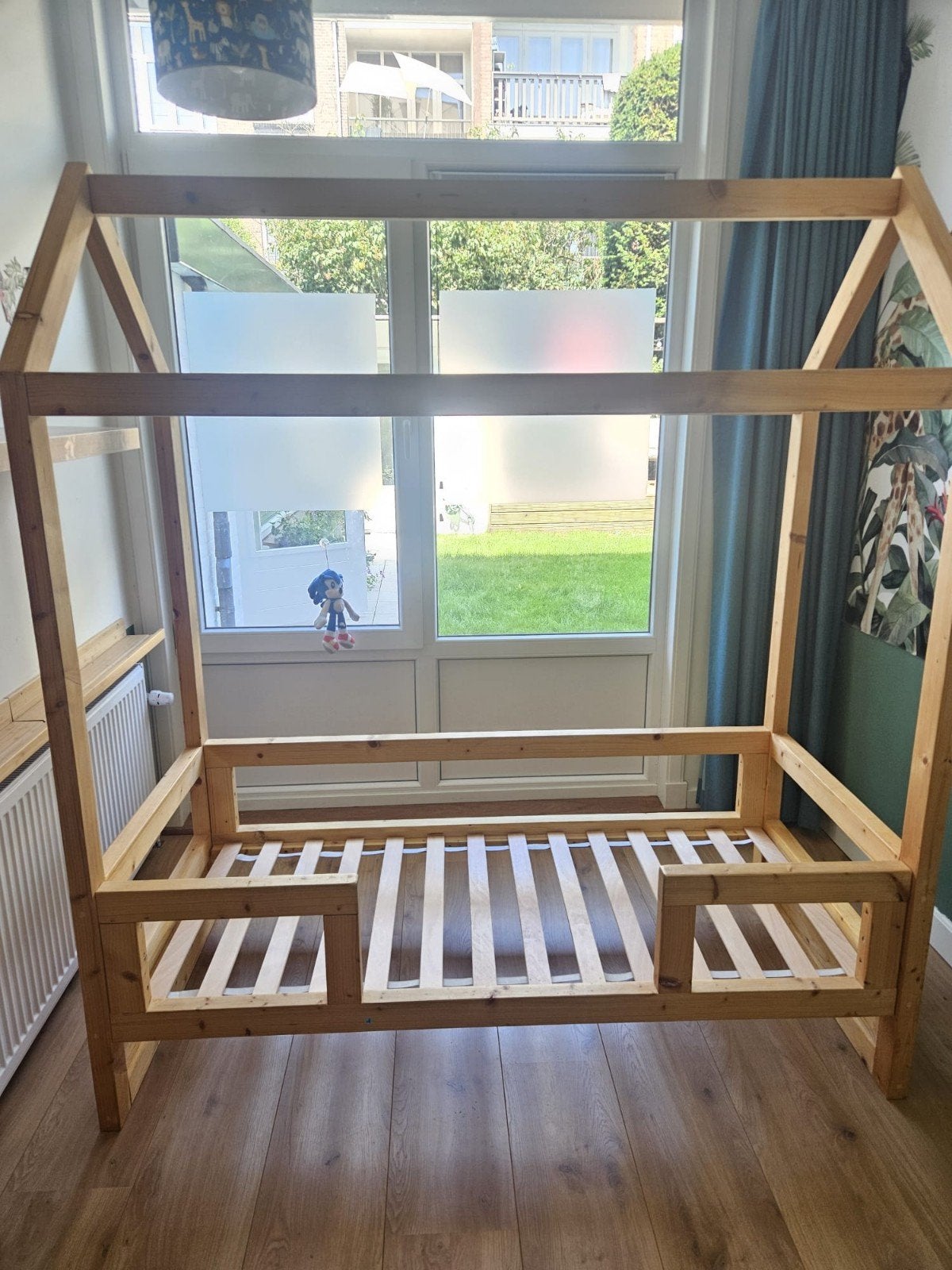 Houten kinderbed 70*160 (peuter en kleuterbed), Ophalen, Gebruikt, Kinderbed, Huisbed, Bruin
