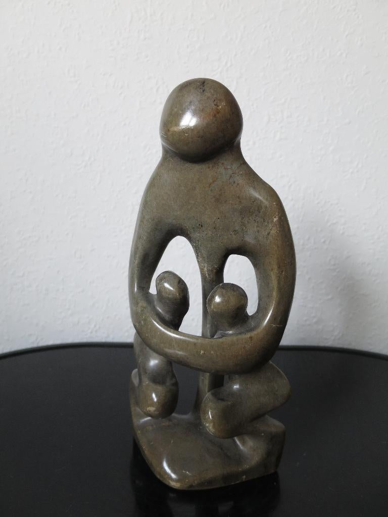 MOOI HANDGEMAAKT BEELD UIT ZEEPSTEEN 22 CM, Antiek en Kunst, Ophalen of Verzenden