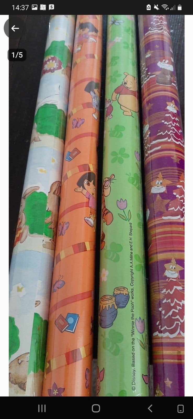 4 rollen inpak papier met kindermotieg, Ophalen of Verzenden, Nieuw