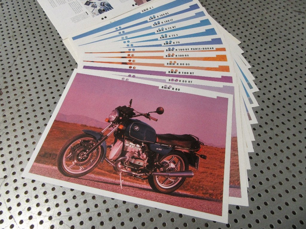 Folder / map met posters BMW Motoren in A4 formaat 1991, Ophalen of Verzenden, Gebruikt, Motoren