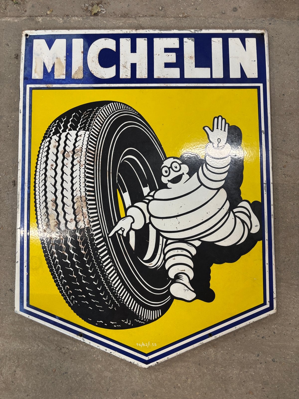 Michelin emaille reclamebord 81x61 cm, Verzamelen, Reclamebord, ., Ophalen of Verzenden, Zo goed als nieuw