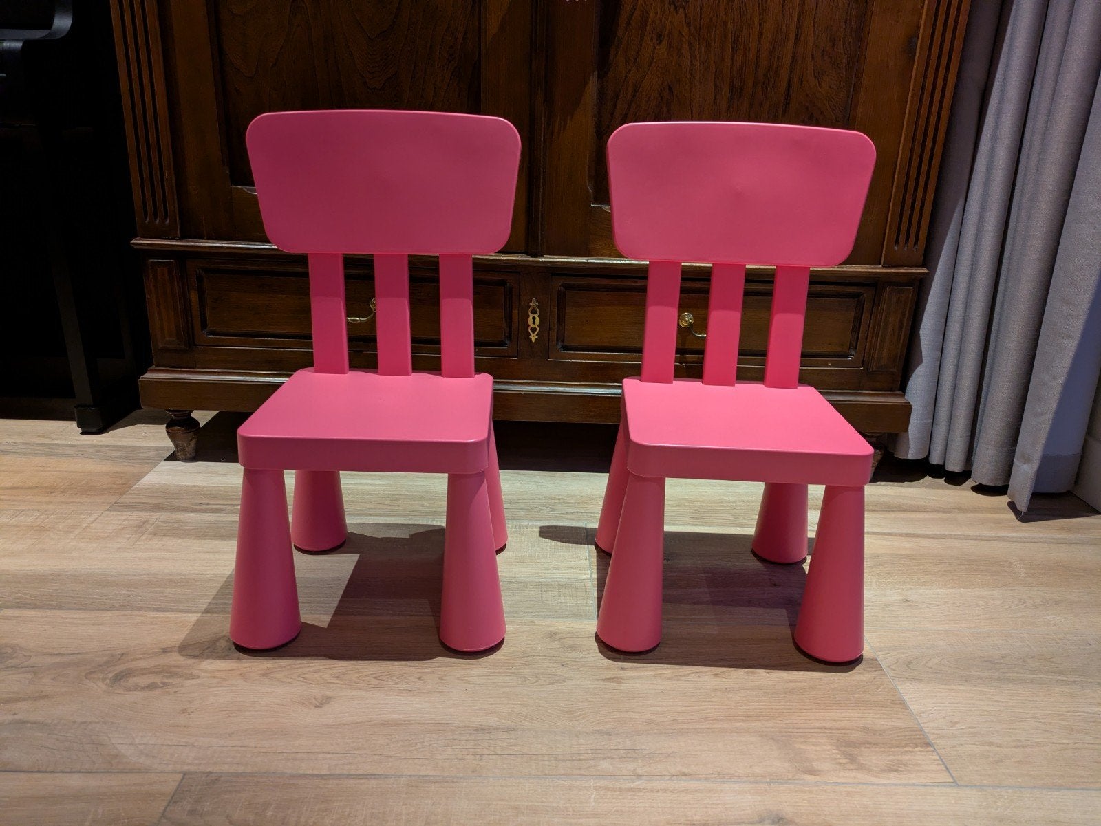 2 roze kinderstoelen, Ikea Mammut, Ophalen, Gebruikt, Stoel(en)
