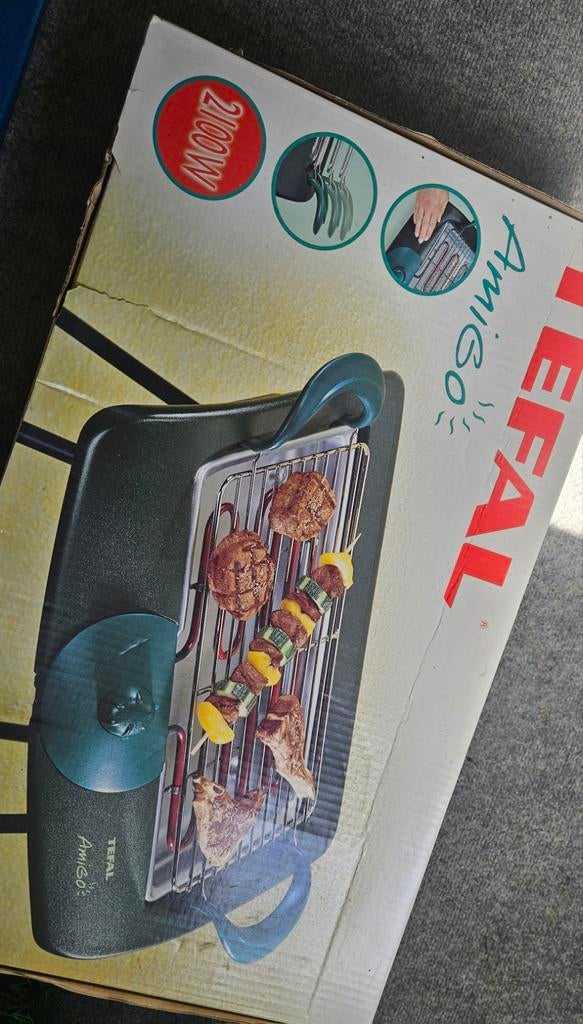 Tefal Amigo elektrische barbecue (pootjes/tafel), Tuin en Terras, Elektrische barbecues, Ophalen of Verzenden