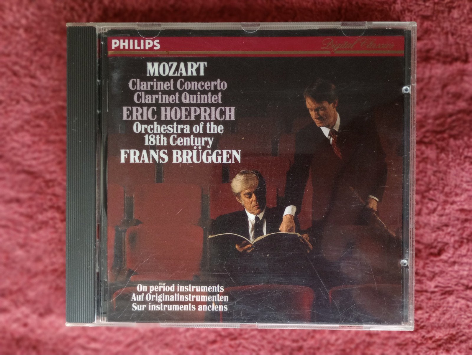 Mozart Clarinet Concerto & Quintet - Eric Hoeprich & Brüggen, Gebruikt, Mozart, Ophalen of Verzenden, Classicisme