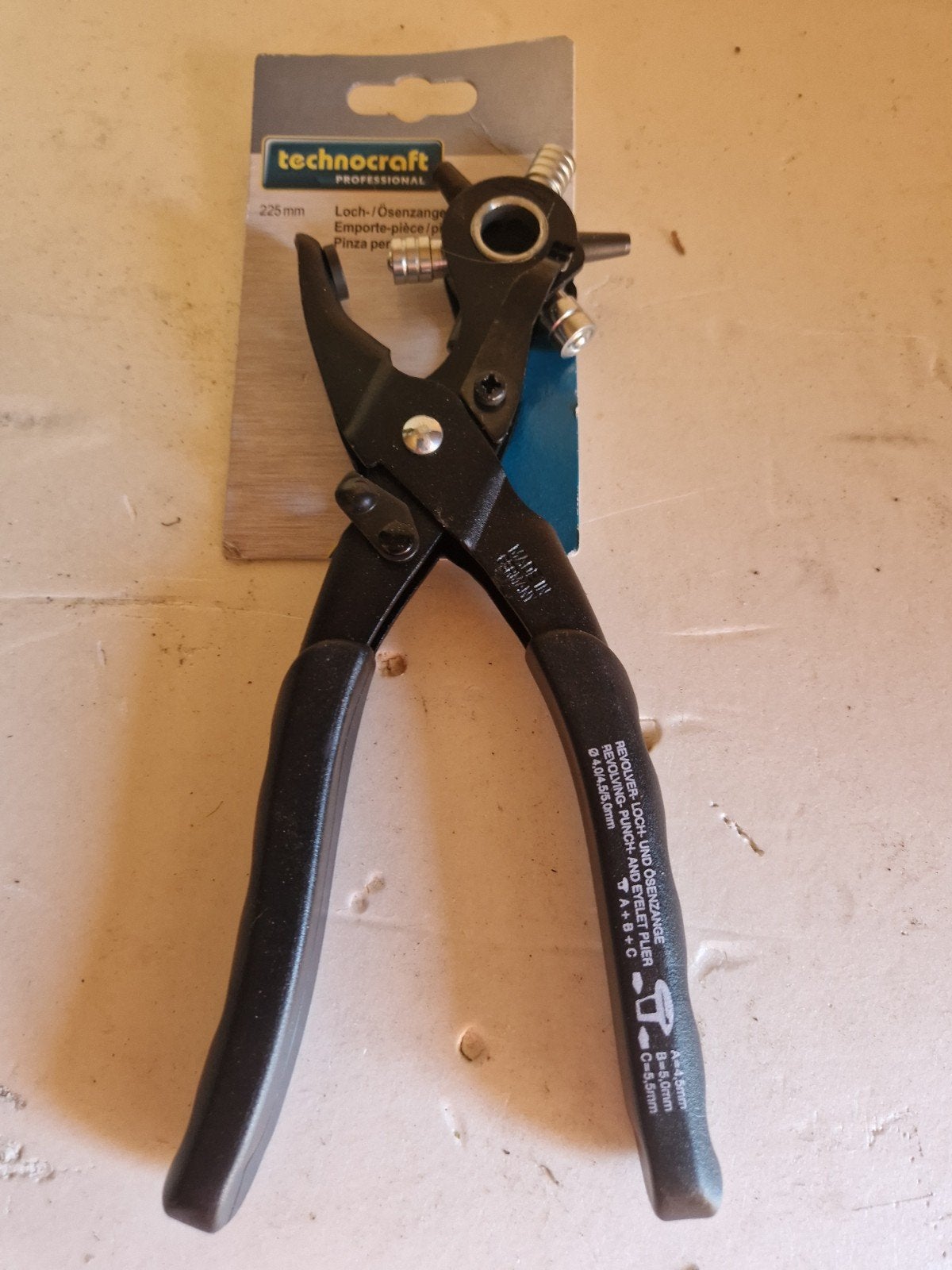 Technocraft Professional Revolver Loch- und Ösenzange, Ophalen, Nieuw, Tang, Overige merken