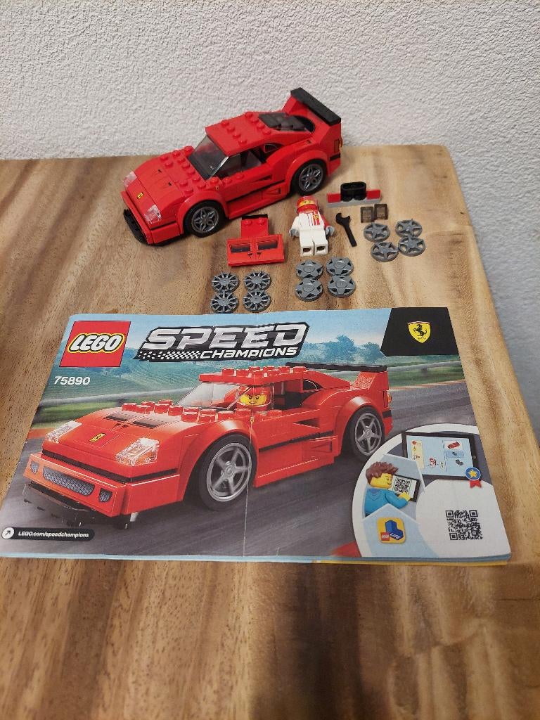 Lego Speed Champions 75890 Ferrari F40 Competizione, Lego, Lego, Gebruikt, Ophalen of Verzenden