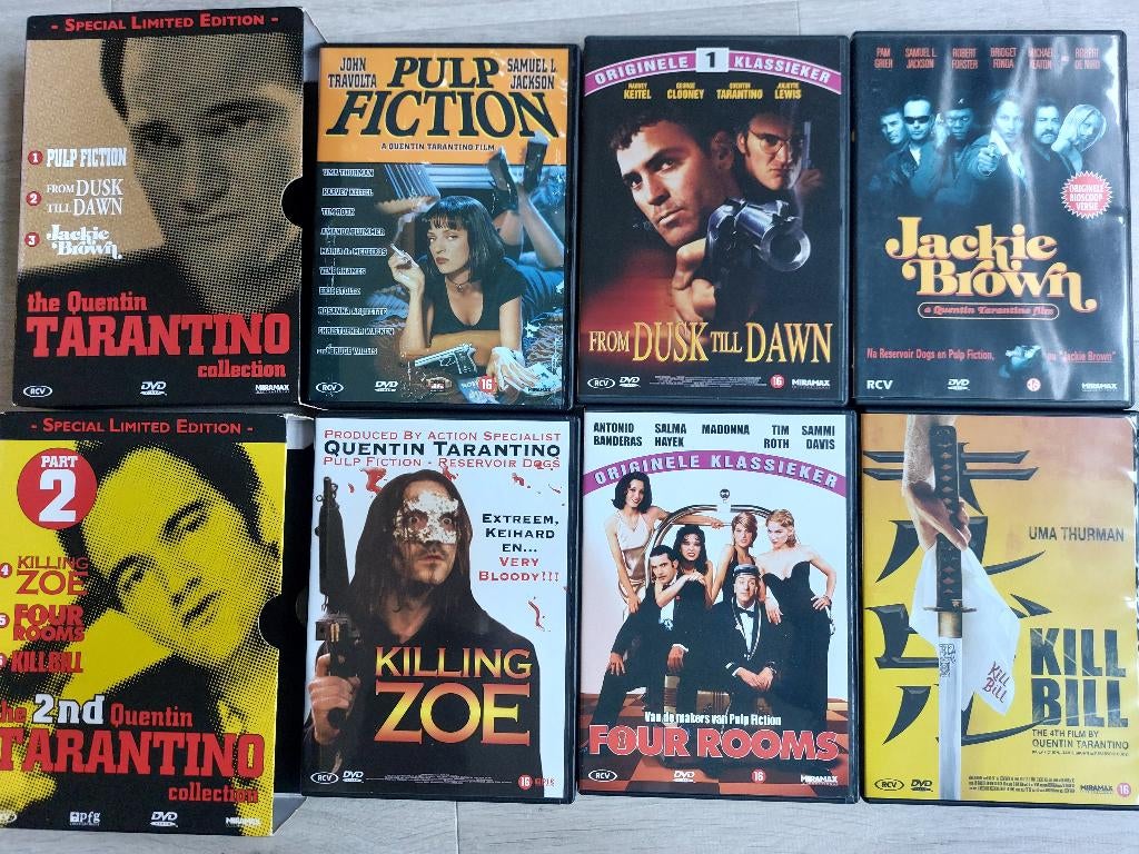 DVDbox The Quentin Tarantino Collection Deel 1 en 2, Ophalen, Vanaf 16 jaar, Boxset, Actiethriller