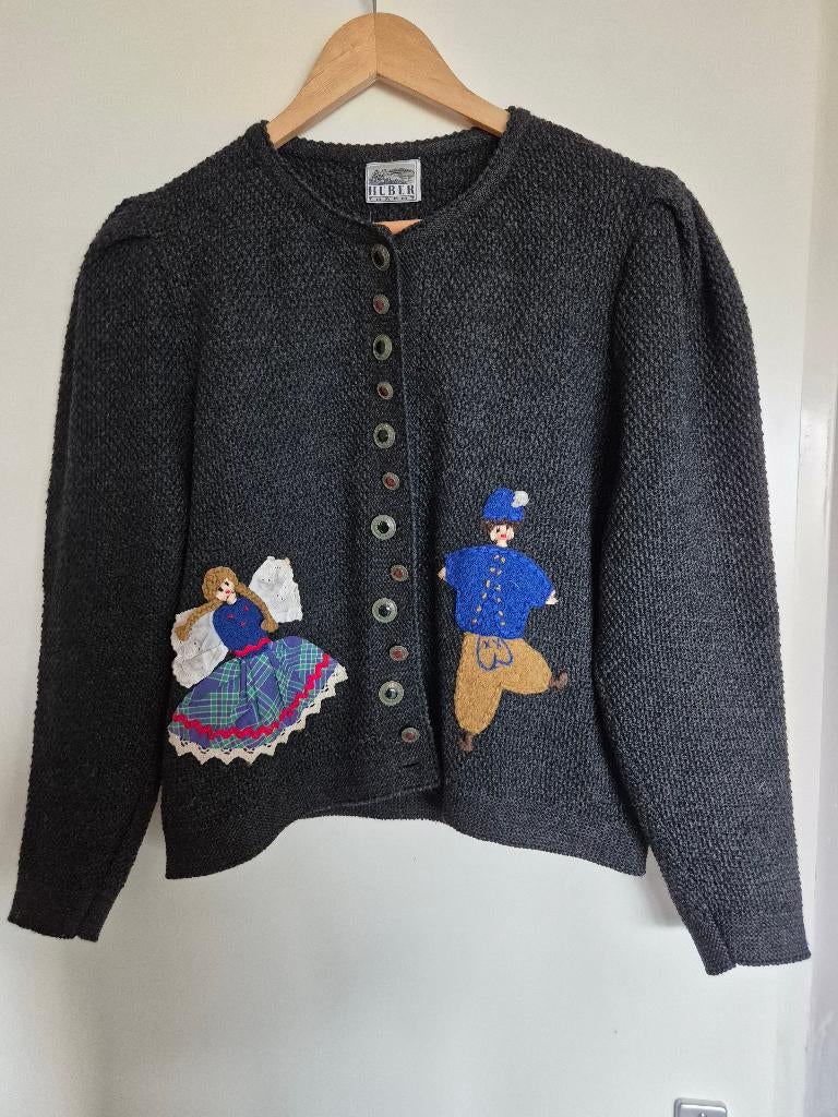Bijzonder apart jasje Huber Tracht 44/46, Zwart, Maat 42/44 (L), Ophalen of Verzenden, Zo goed als nieuw