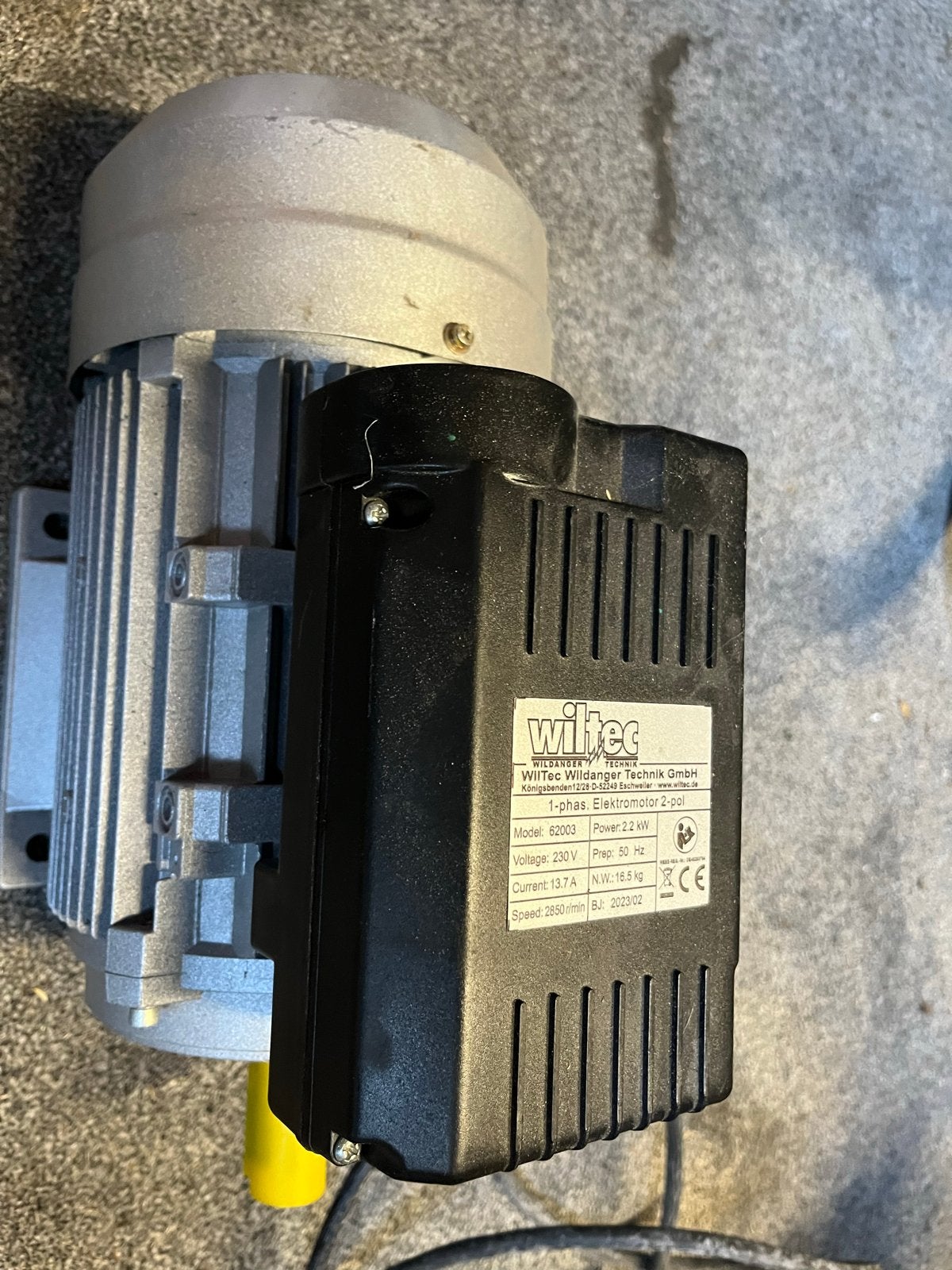 Nieuwe WilTec Elektromotor 2.2 kW, 230V, 2-polig, Doe-het-zelf en Verbouw, Ophalen of Verzenden