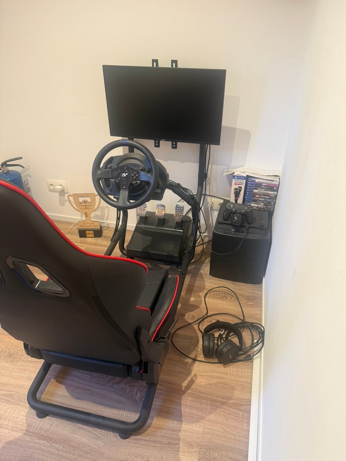 Cockpit + stuur, pedalen en monitor, Spelcomputers en Games, Spelcomputers | Sony PlayStation Consoles | Accessoires, Ophalen of Verzenden