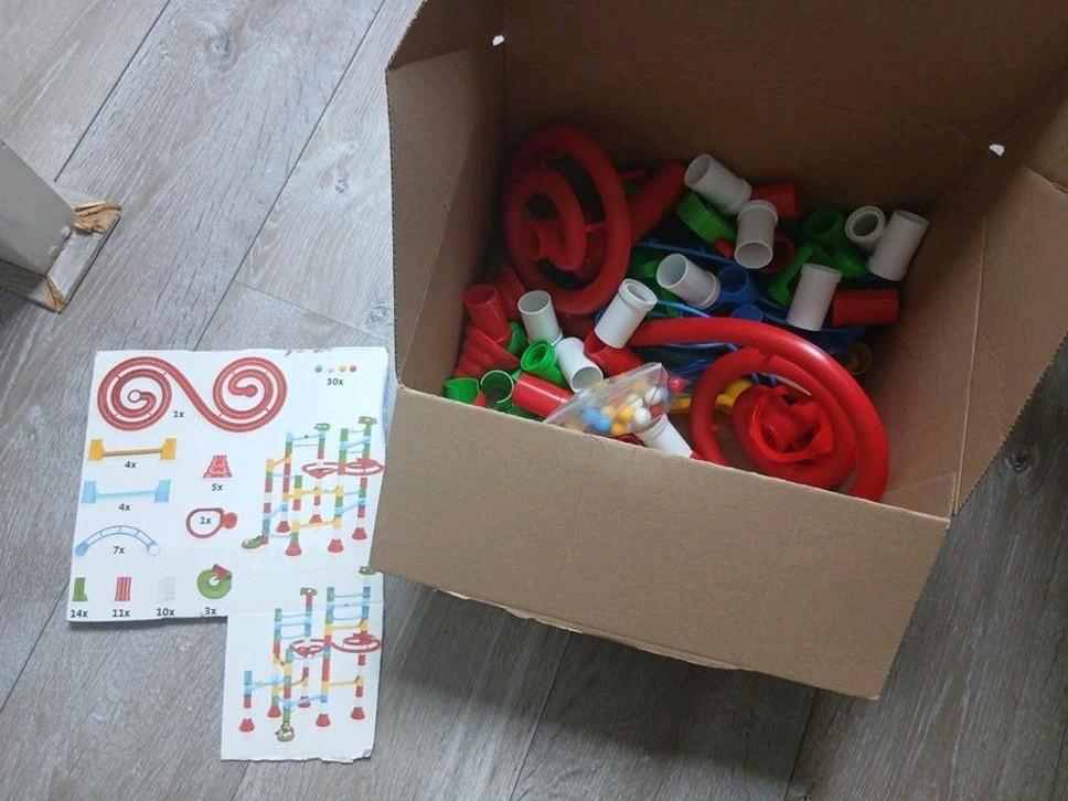 Knikkerbaan compleet met voorbeelden, Kinderen en Baby's, Speelgoed | Educatief en Creatief, Ophalen of Verzenden, Zo goed als nieuw