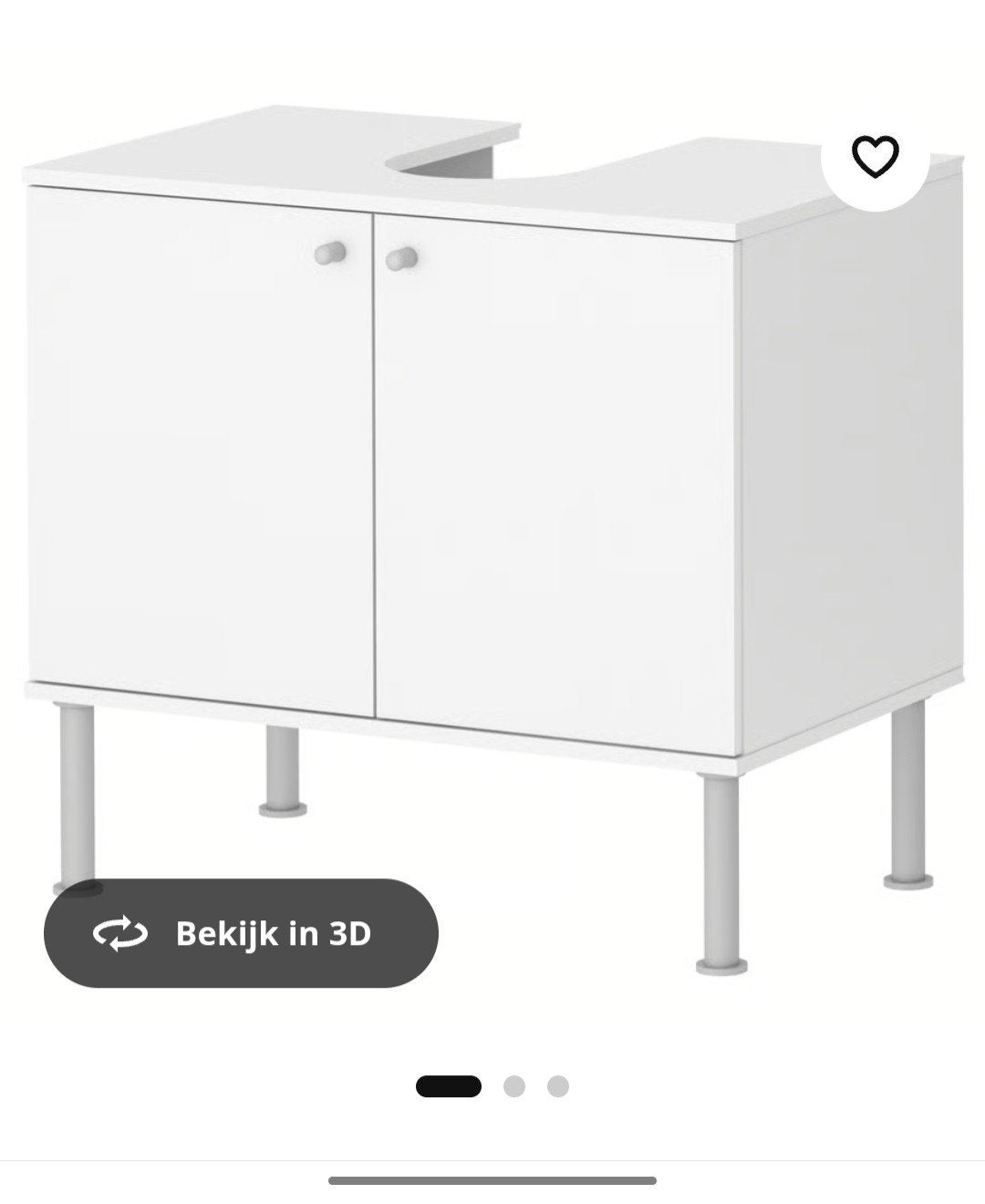 IKEA Fullen wastafelkast met 1 plank, Ophalen, Nieuw, 50 tot 100 cm, Minder dan 100 cm