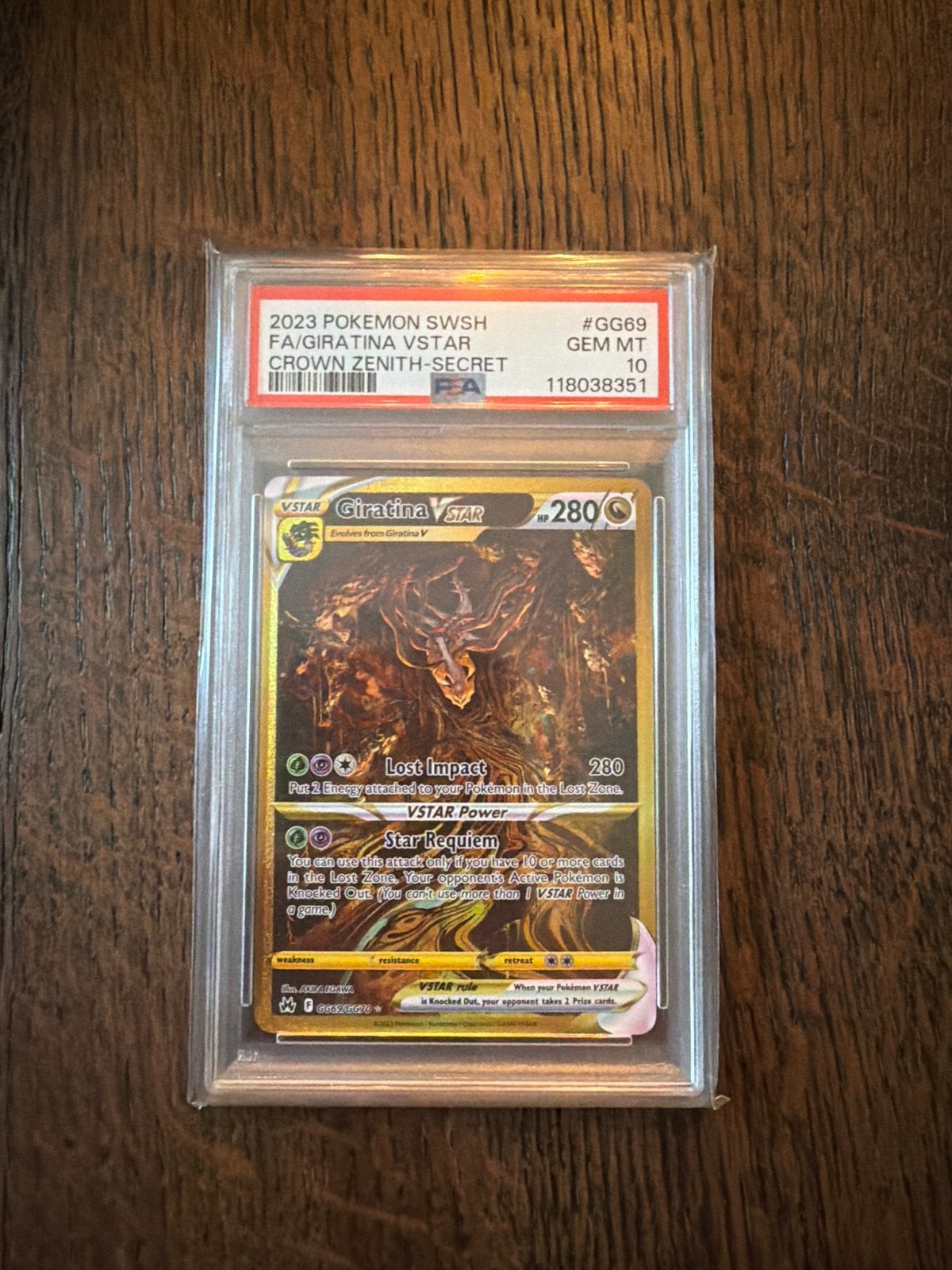 Giratina VSTAR #GG69 PSA 10 Pokémon Kaart Crown Zenith, Ophalen, Nieuw, Losse kaart