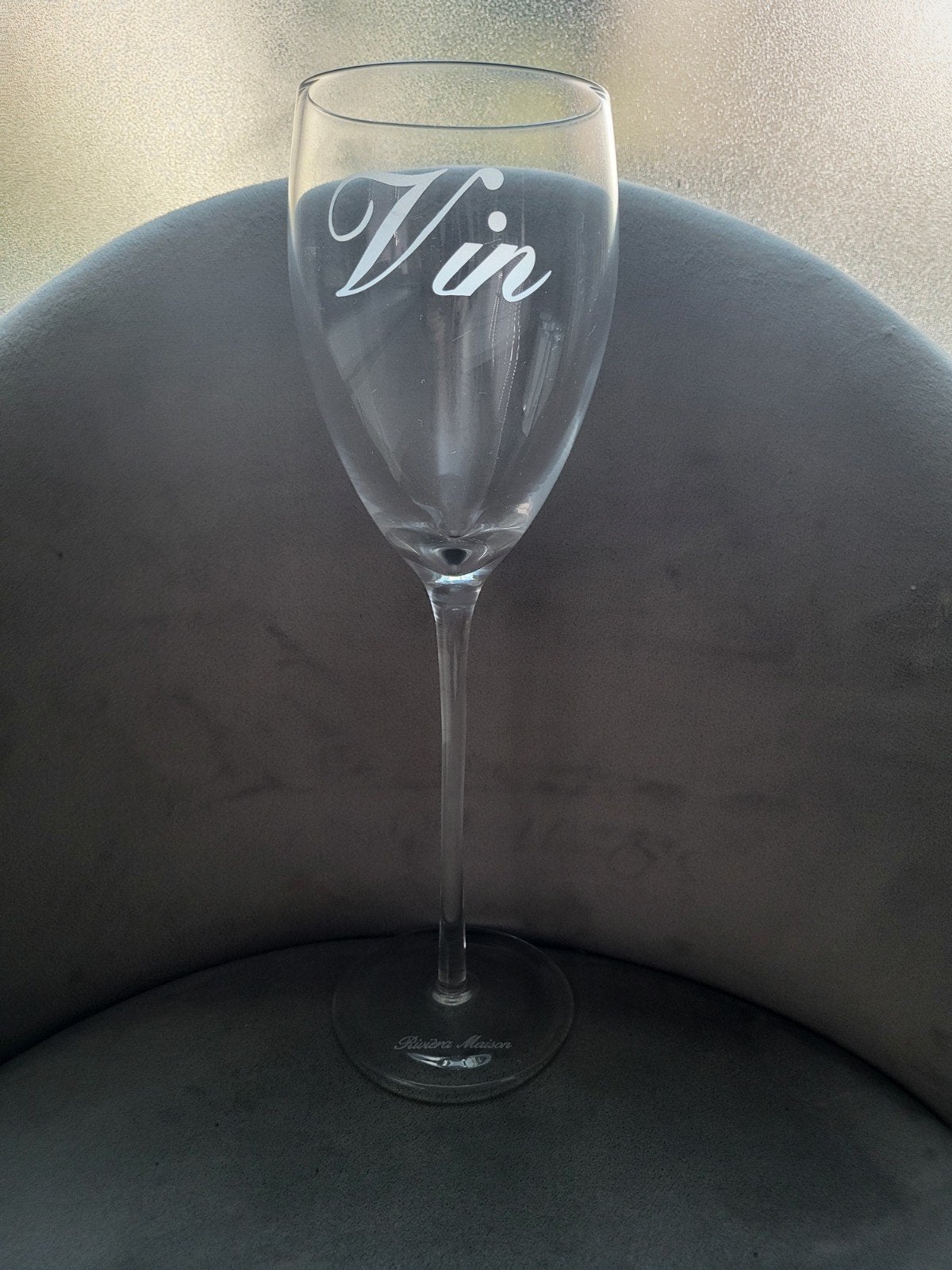 6 Riviera Maison 'Vin' wijnglazen, Ophalen of Verzenden, Zo goed als nieuw, Glas