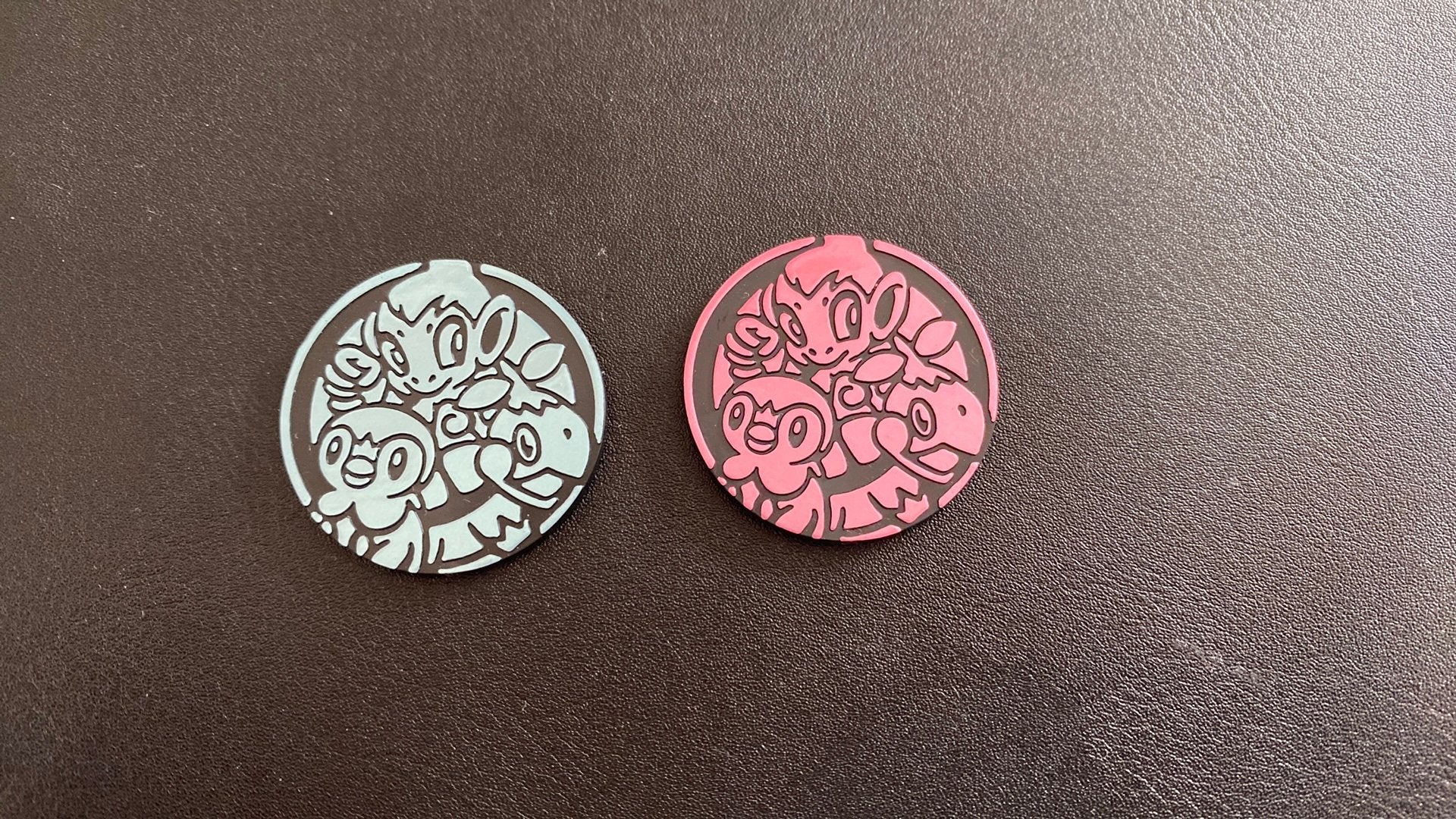 Pokemon munt chimchar turtwig piplup coin roze blauw, Ophalen of Verzenden, Gebruikt, Overige typen
