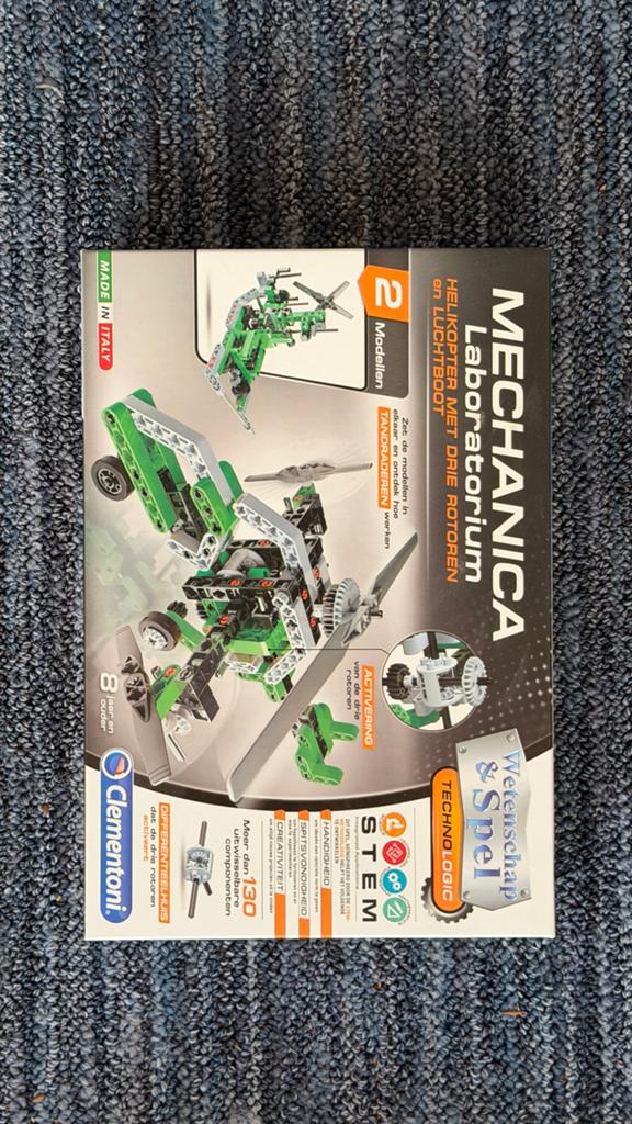 Clementoni Mechanica Helikopter Bouwpakket - 2 Modellen, Ophalen of Verzenden, Zo goed als nieuw