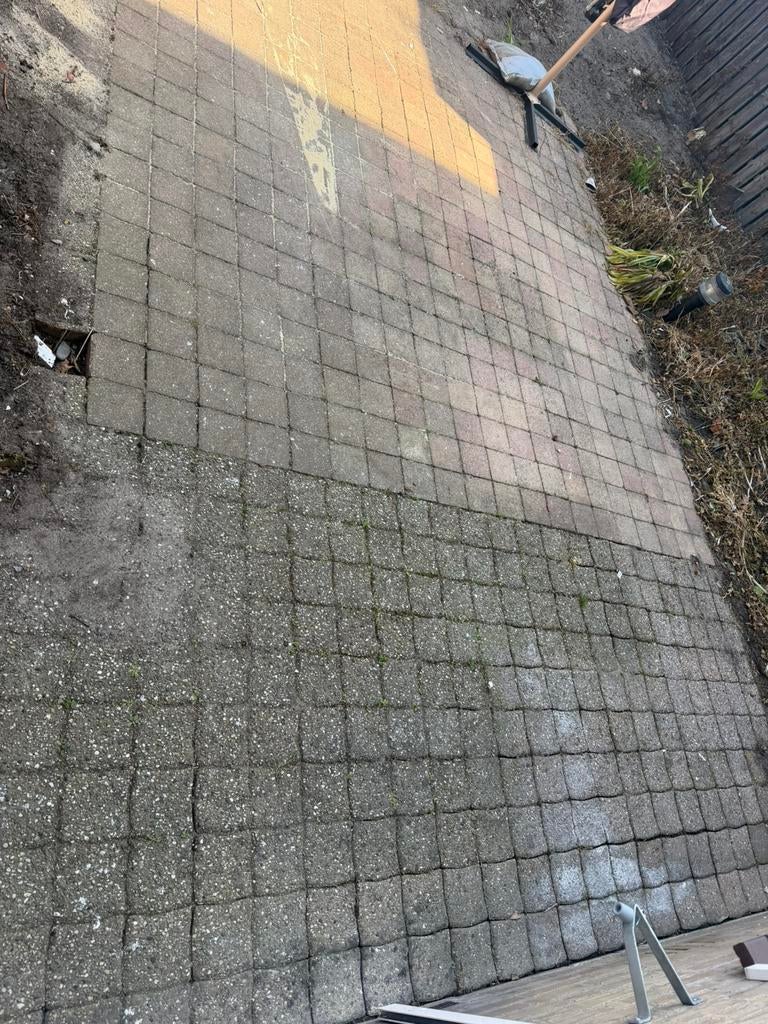 22,5m2 aan tuin stenen/klinkers, Tuin en Terras, Tegels en Klinkers, Ophalen, Gebruikt, Klinkers, 10 m² of meer