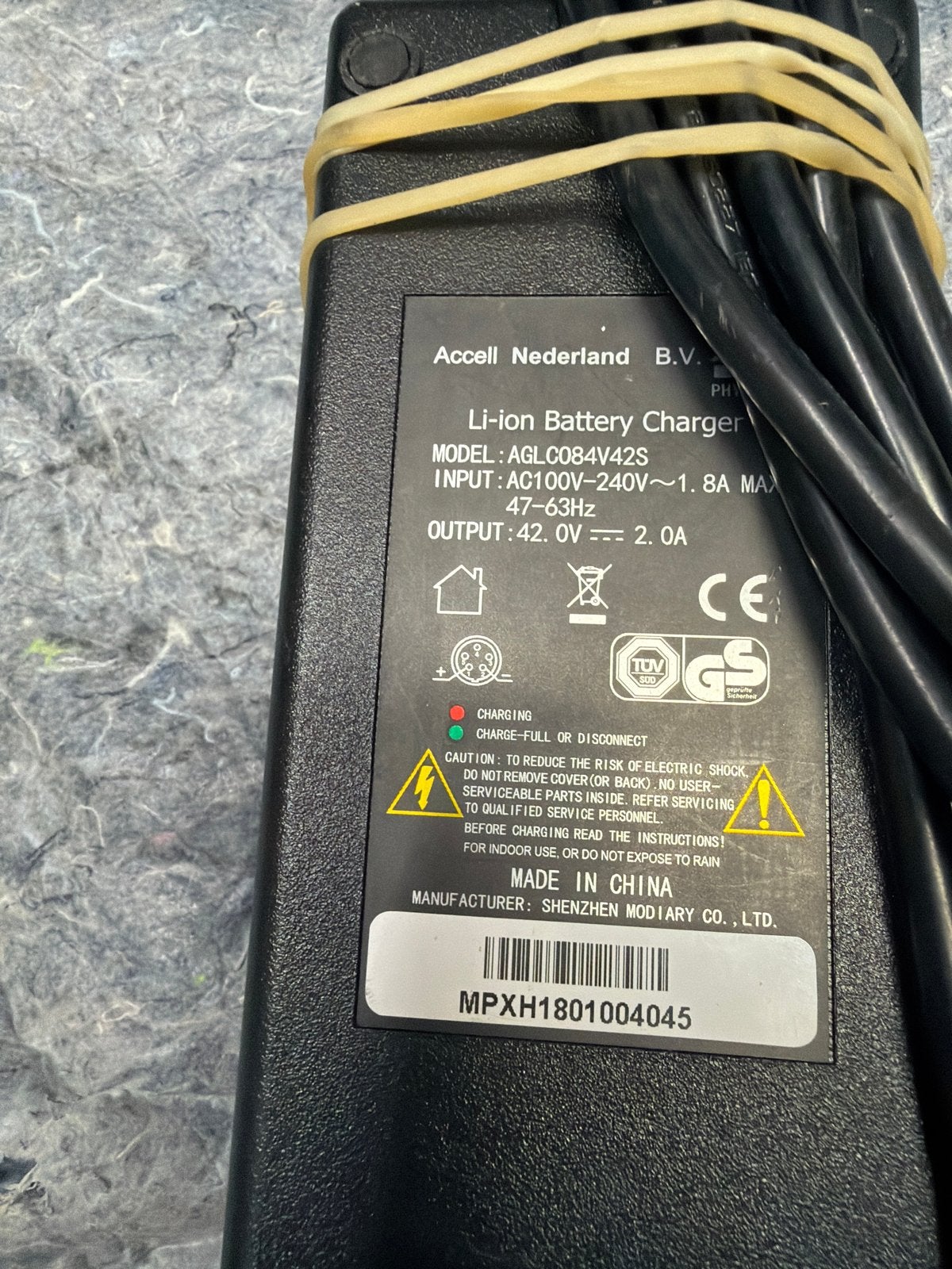Oplader Batavus/Sparta E-bike Emotion 5-pins, Gebruikt