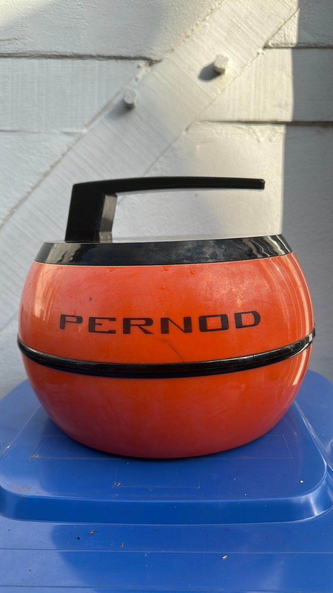 Pernod Curling Ice Bucket seventies, Kunststof, Gebruikt, Schaal, Rond