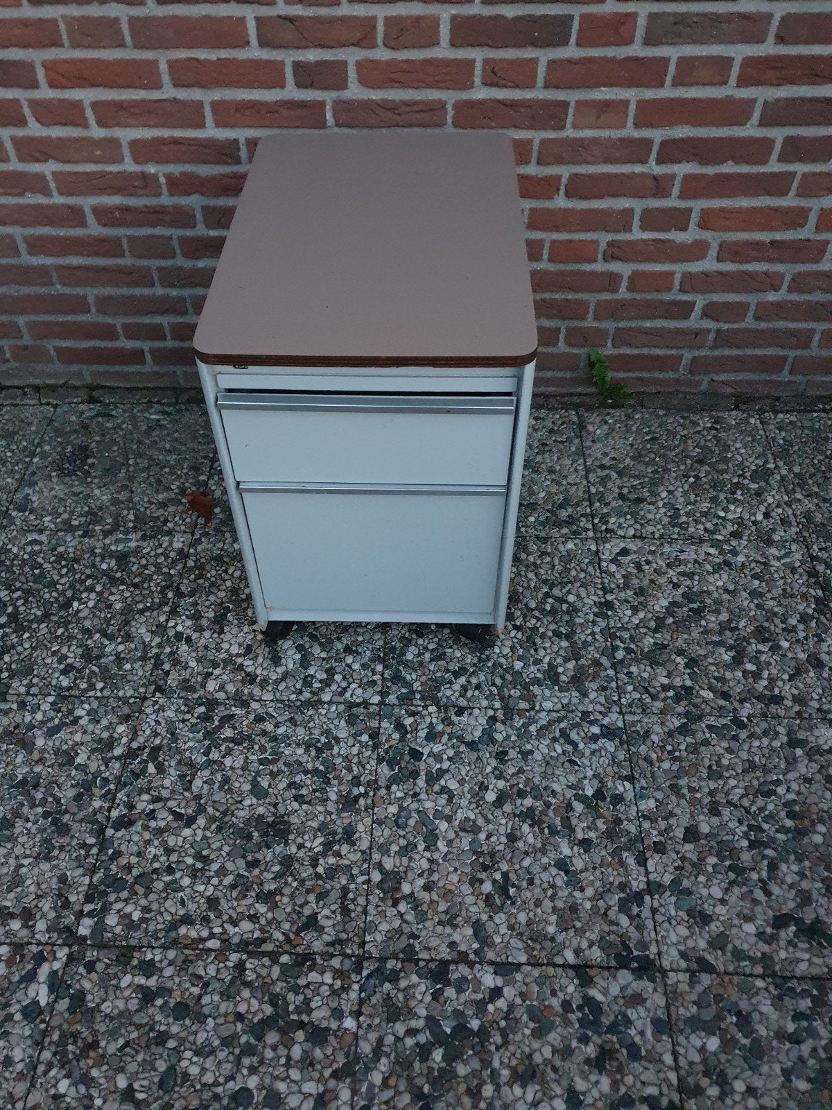 Compacte archiefkast met twee laden, Ophalen, Minder dan 50 cm, Gebruikt, Modern kantoor