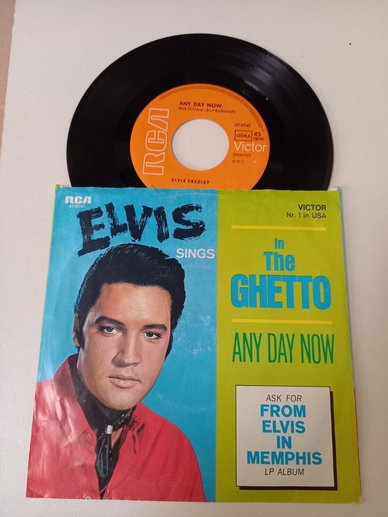 Elvis Presley  - any day now  - In the Ghetto, Cd's en Dvd's, Vinyl Singles, Ophalen of Verzenden, Zo goed als nieuw, Pop