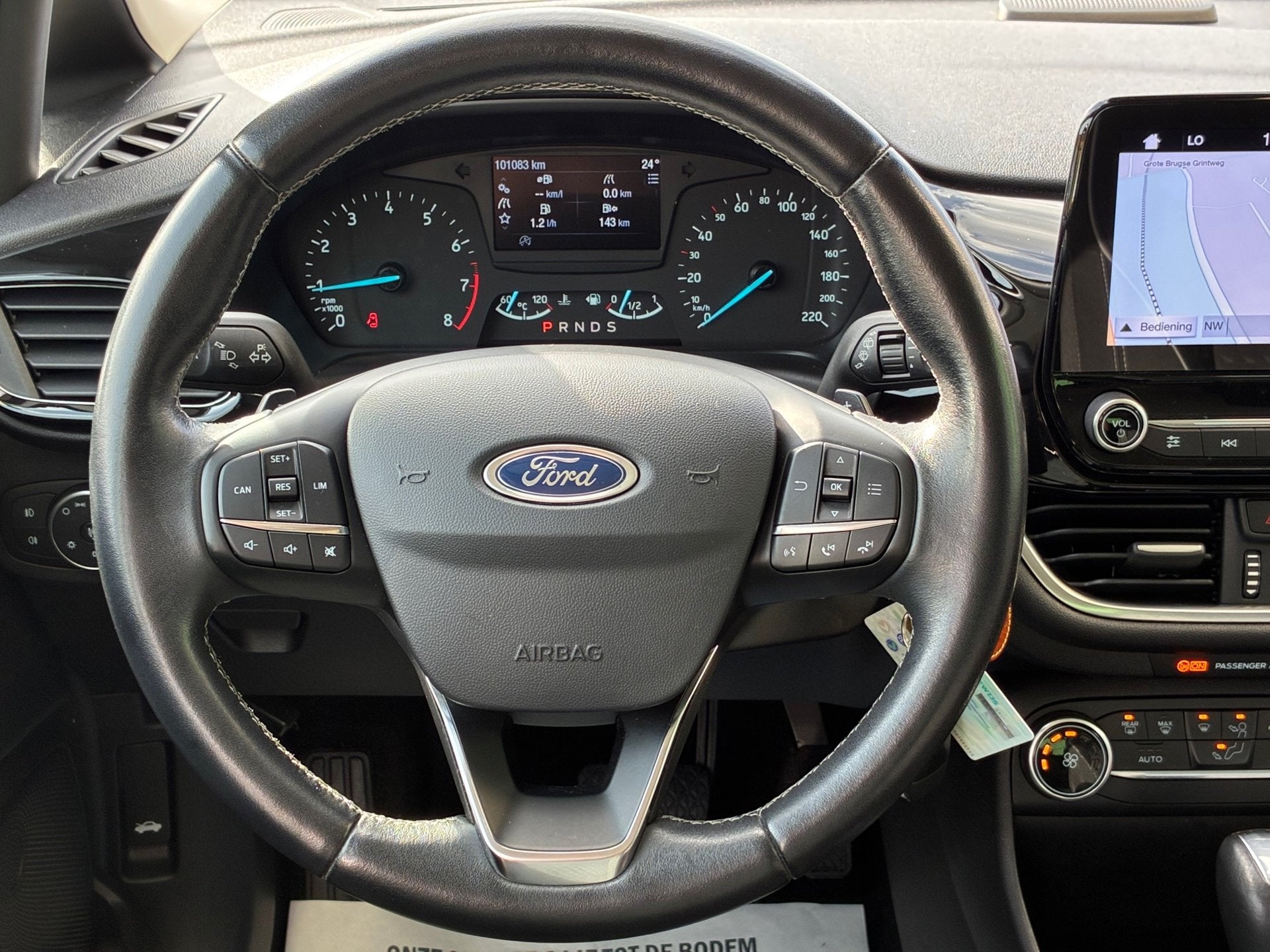 Ford Fiesta 1.0 EcoBoost Titanium|Automaat|Navigatie|CruiseC, Euro 6, 100 pk, Wit, Automatische klimaatregeling