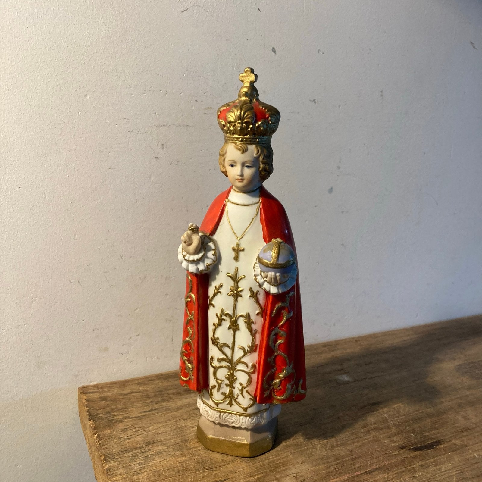 Beeldje Kindje Jezus van Praag - 22 cm - Religieus, Antiek en Kunst, Ophalen of Verzenden