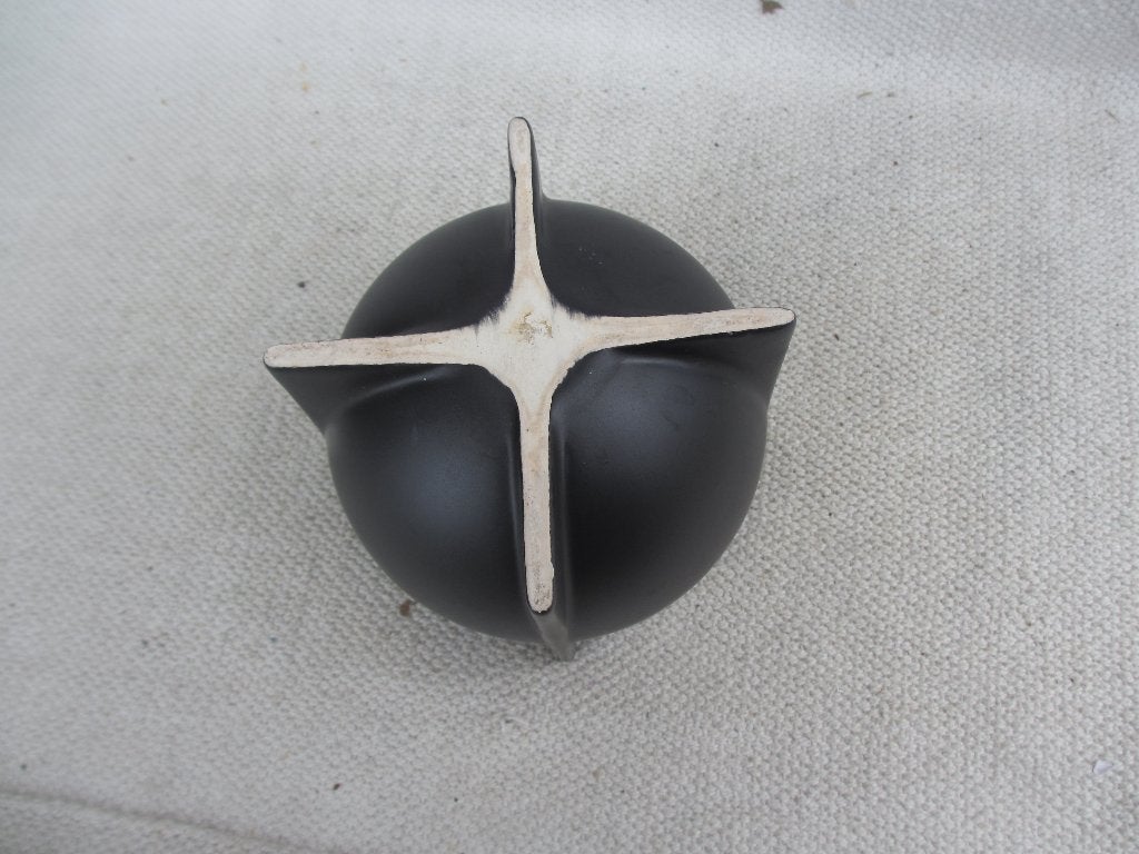 Vintage Gouda bol-vaas en twee muurvaasjes jaren 80, Ophalen of Verzenden