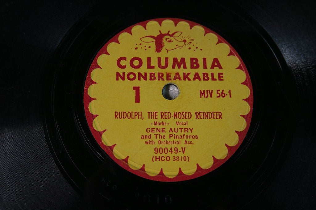 Gene Autry Rudolph, The Red Nosed Reindeer 78 toeren 78rpm, Ophalen of Verzenden