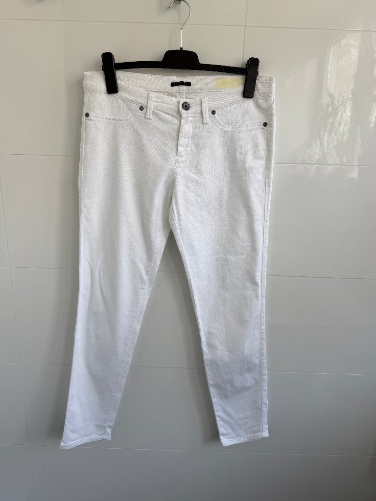 Broek wit Sisley maat, Wit, Sisley, Zo goed als nieuw, Lang