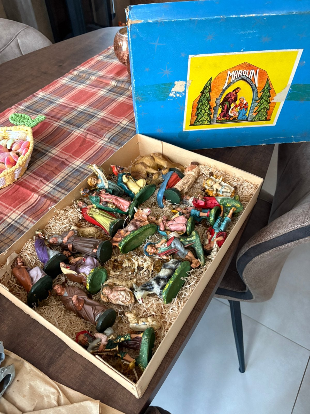 Marolin kerstgroep groot, Ophalen of Verzenden, Zo goed als nieuw