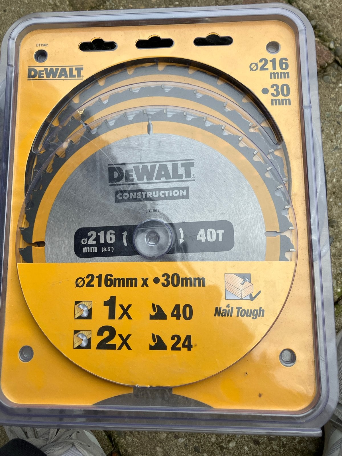 DEWALT Cirkelzaagbladen Set Ø216mm - 3 stuks