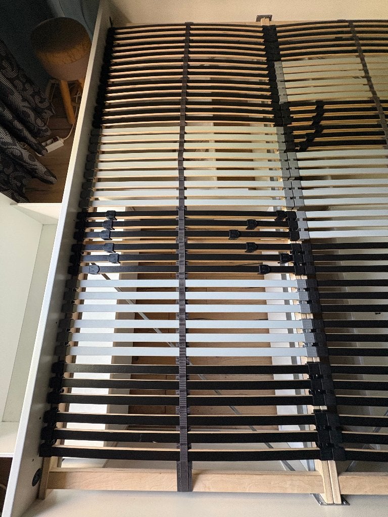 2 x IKEA LÖNSET lattenbodem (Slatted bed base) 80x200 cm, Ophalen, Tweepersoons, Zo goed als nieuw, 80 cm