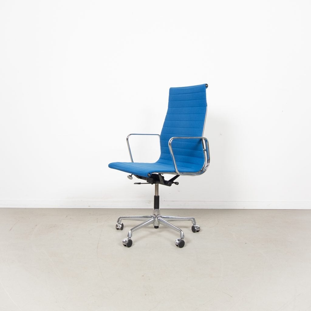 Vitra EA 119 Bureaustoel Blauw Hopsak - Chroom, Niet ingevuld, Gebruikt, Niet ingevuld, Niet ingevuld