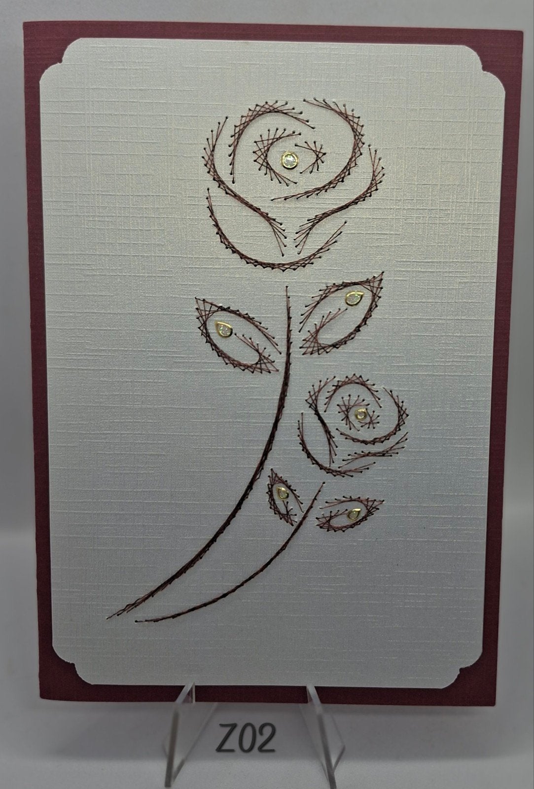 Geborduurde Wenskaarten Ziekte & Tegenslag, Nieuw, Man of Vrouw, Info@sparklecrafts.nl, Ophalen of Verzenden