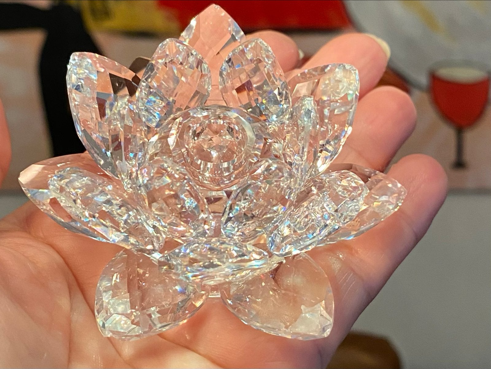 Swarovski Silver Crystal waterlelie- Schitterende Blikvanger, Ophalen of Verzenden